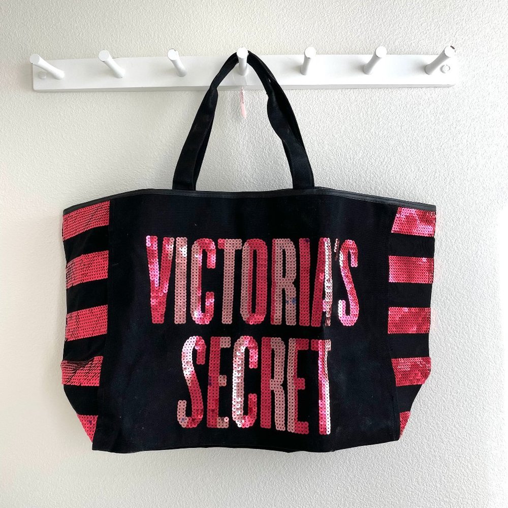 Sequined Victoria's Secret Tote Bag